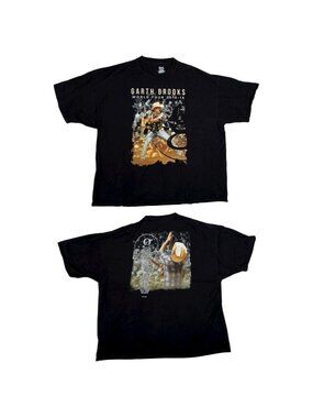 Garth Brooks T-Shirt Mens 3XL Black World Tour 2014-15 Concert Double Sided Tee